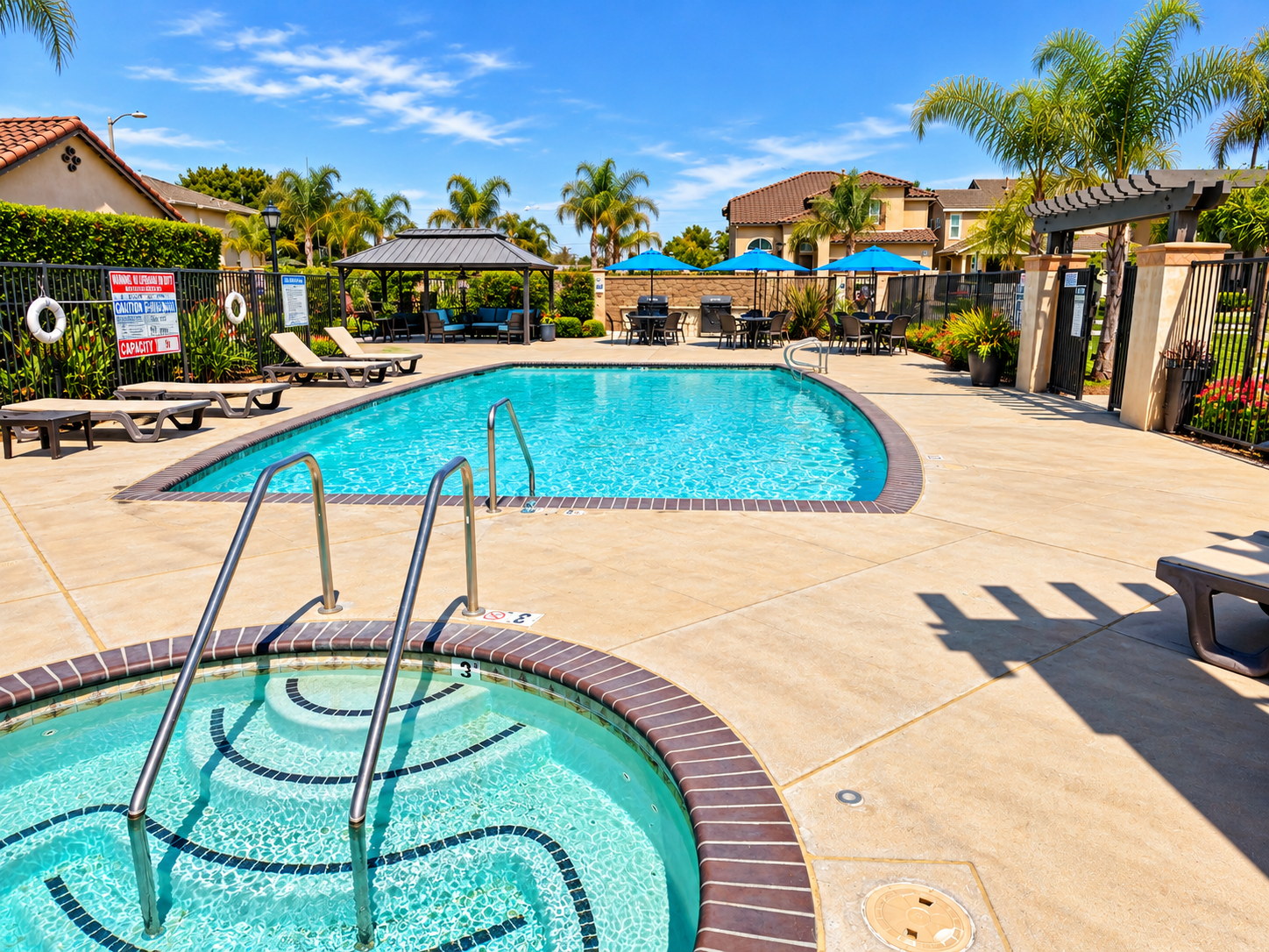 Carnelian pool and spa area